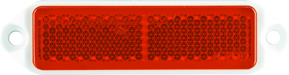 Whitevision Red Reflector Welded White 92x24x7.5mm (Screw Mount)