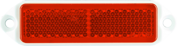 Whitevision Red Reflector Welded White 92x24x7.5mm (Screw Mount)