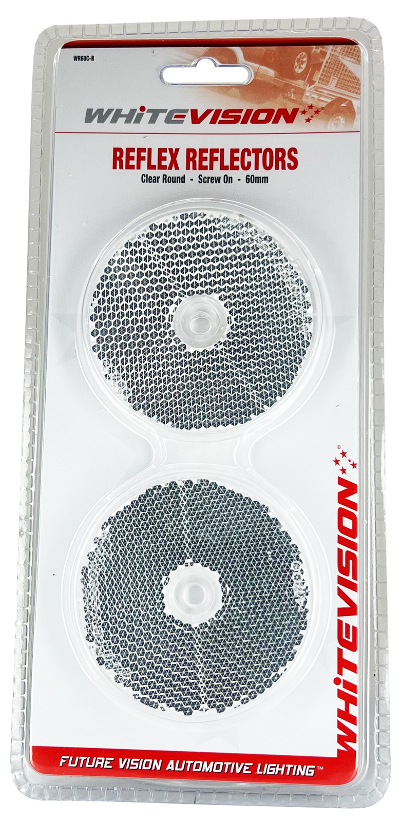 Whitevision Clear Round 60mm Reflector - Screw Mount