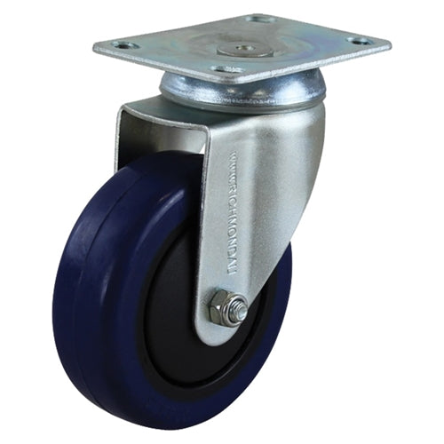 100mm Rebound Rubber Swivel Zinc Durolite Castor (S4110)