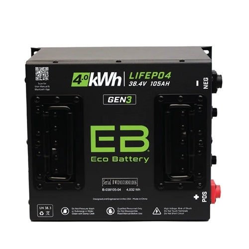 Eco Battery Gen 3 Lithium Golf Cart Battery - 38v 105Ah - 12 year Warranty