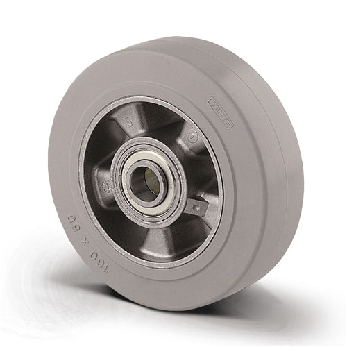 Tente IFP160x50-Ø20 - 160x50mm Elastech Grey Rubber on Aluminium Wheel, 700kg