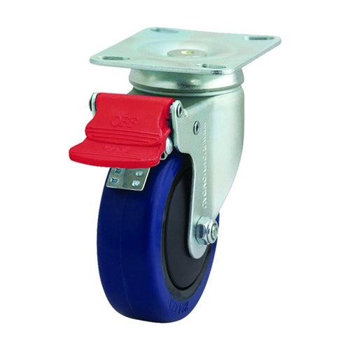 100mm Rebound Rubber Swivel Zinc Durolite Castor (S4110B)