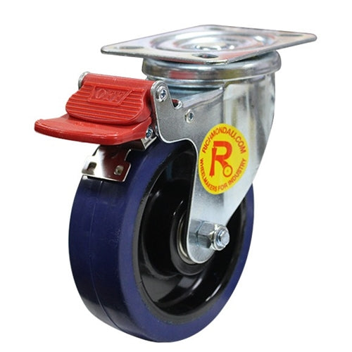 125mm Rebound Rubber Wheel 200kg Capacity Castor (S5042B)