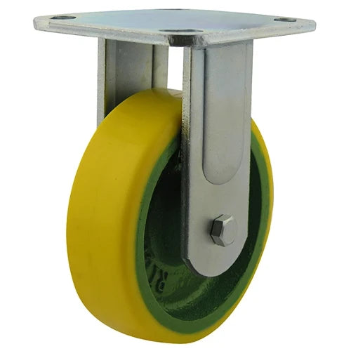 125mm Polyurethane Tyred Cast Iron Centred Wheel 330kg Capacity Castor (R5549)