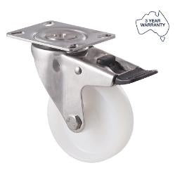 Fallshaw MNN100WS/MSPTB-B - Castor Stainless Steel - 150kg