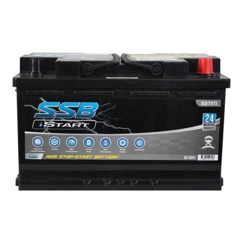 SS75Ti SSB Stop Start VRLA (AGM) Battery