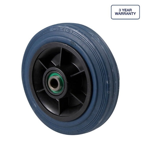 Fallshaw HBR150 - 150mm - Blue Hi-Res Rubber Wheel - Roller Bearing - 230kg
