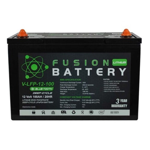 V-LFP-12-100 Fusion Lithium 12V Deep Cycle Battery