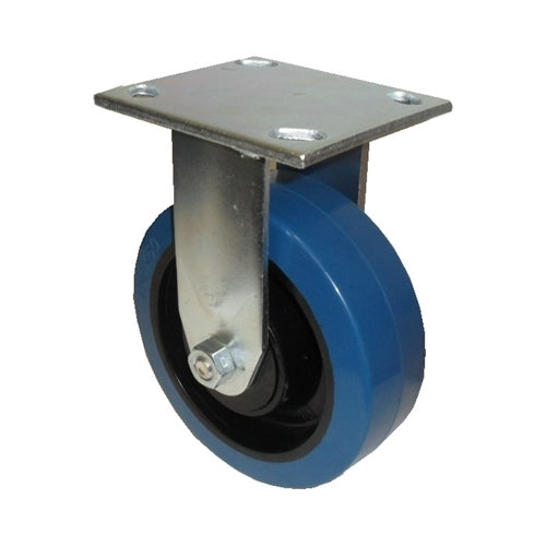 Tente 1778BEP150P69 -150mm Fixed NA Plate Blue Elastic Rubber Castor – 300kg Capacity