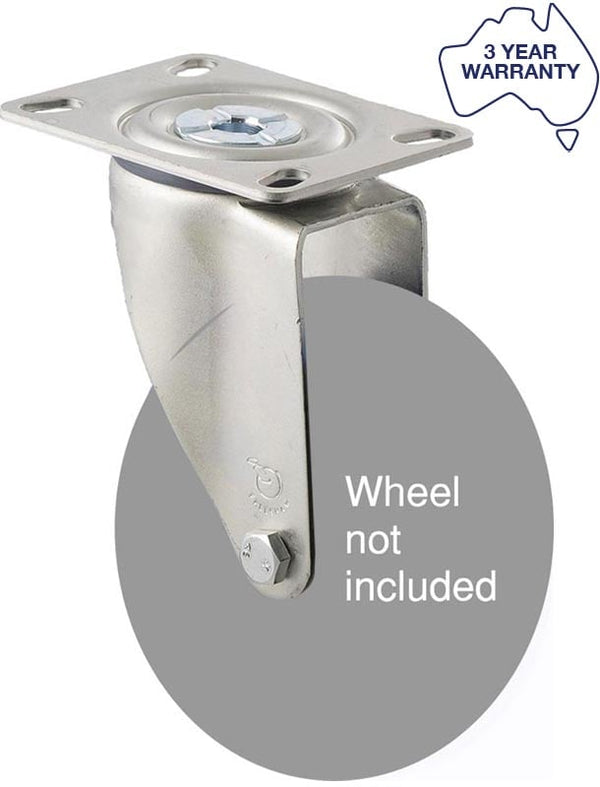 Fallshaw M125ZP - M Series swivel ISO plate zinc fork, 125mm