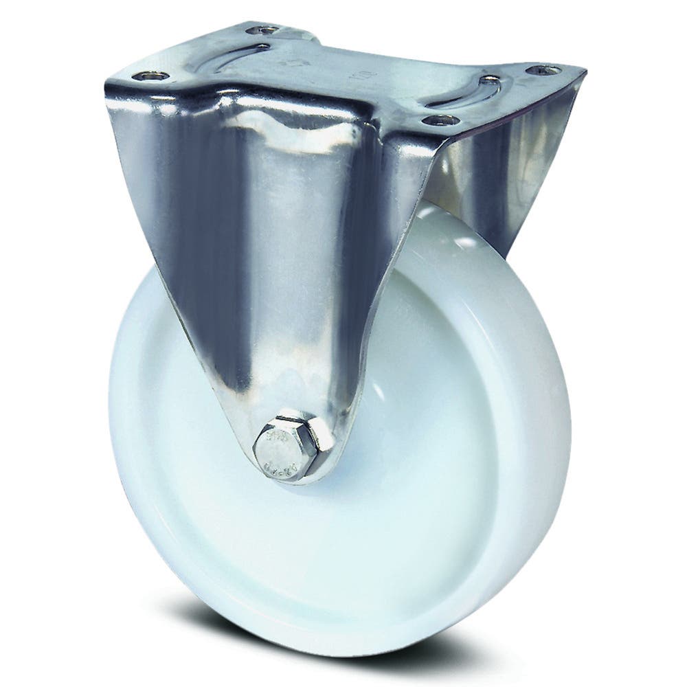 Tente 8478UOO160P63 - Alpha SS - 160mm White Nylon Fixed Plate P63