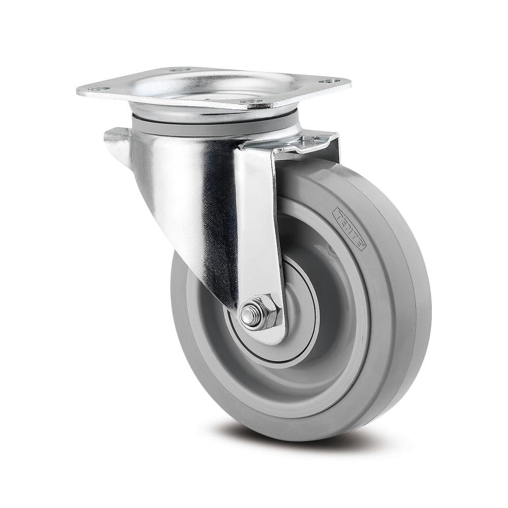 Tente 3470UFP160P63G - Alpha - 160mm Grey Elastic Swivel Plate P63