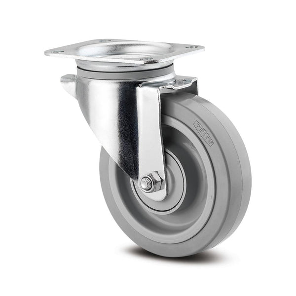 Tente 3470UFP160P63G - Alpha - 160mm Grey Elastic Swivel Plate P63